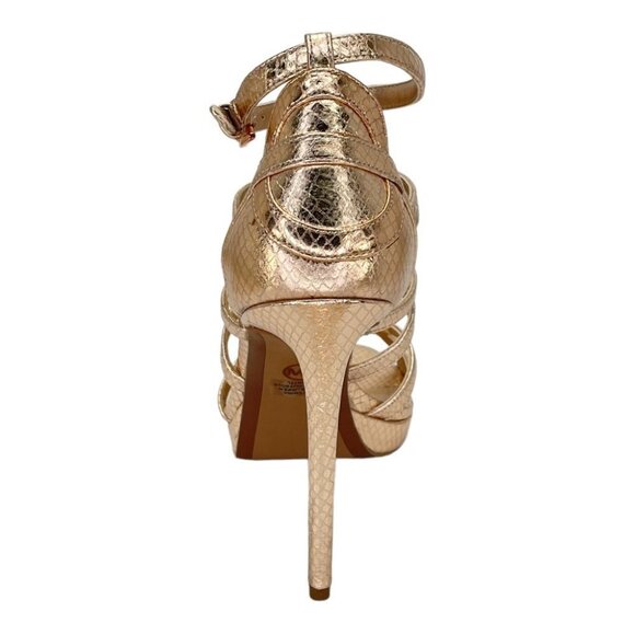 Michael Kors Sandra Soft Pink Metallic Leather Womens Heels Size 7M - Picture 5 of 12